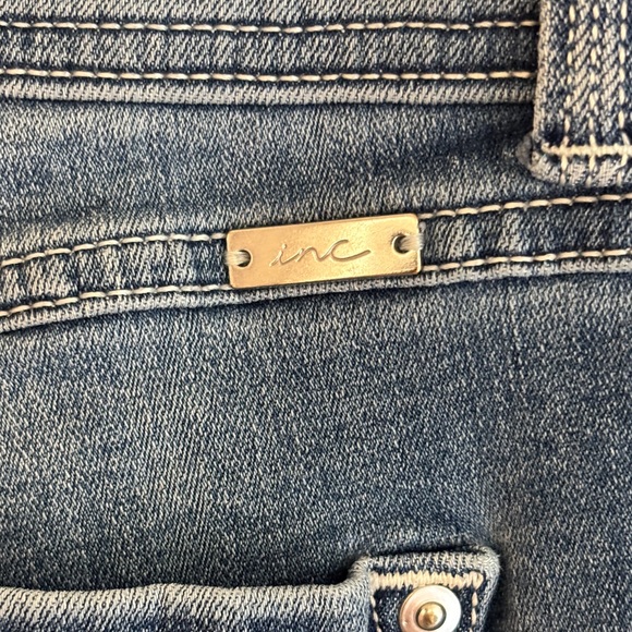 Inc Denim Straight Leg Curvy Fit Low Rise Jeans, Women's Size 4, Stretch Denim - Picture 9 of 11